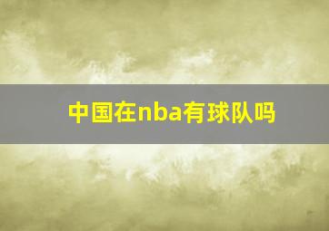 中国在nba有球队吗