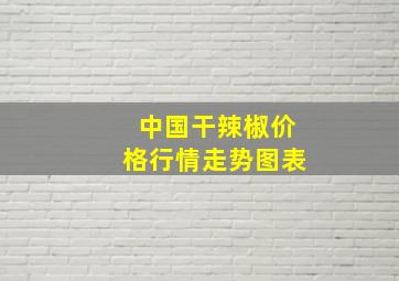 中国干辣椒价格行情走势图表