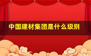 中国建材集团是什么级别