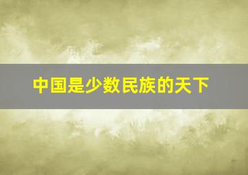 中国是少数民族的天下