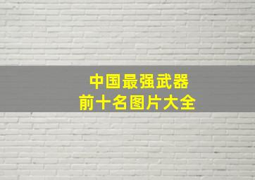 中国最强武器前十名图片大全