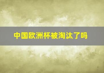 中国欧洲杯被淘汰了吗