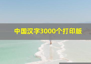 中国汉字3000个打印版