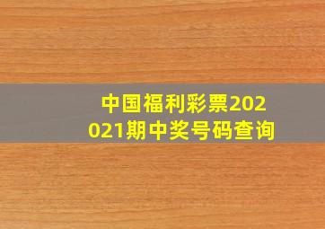 中国福利彩票202021期中奖号码查询