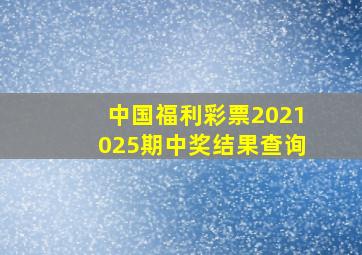 中国福利彩票2021025期中奖结果查询