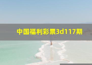 中国福利彩票3d117期