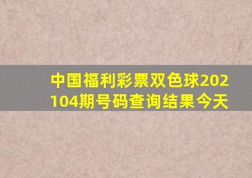 中国福利彩票双色球202104期号码查询结果今天