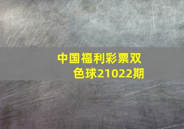 中国福利彩票双色球21022期