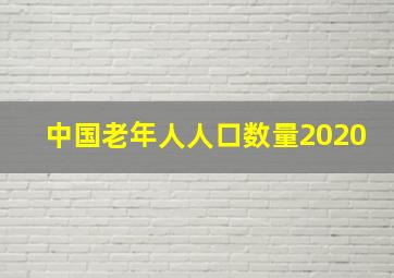 中国老年人人口数量2020