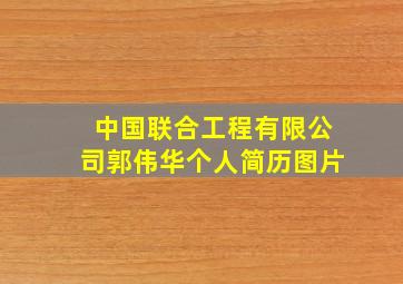 中国联合工程有限公司郭伟华个人简历图片