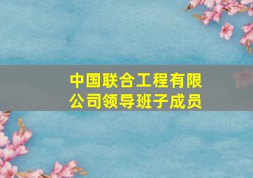 中国联合工程有限公司领导班子成员