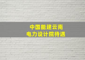 中国能建云南电力设计院待遇