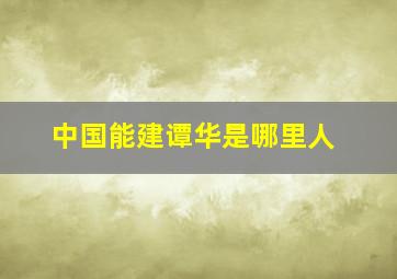 中国能建谭华是哪里人