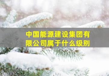 中国能源建设集团有限公司属于什么级别