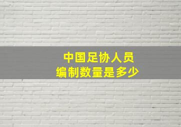 中国足协人员编制数量是多少