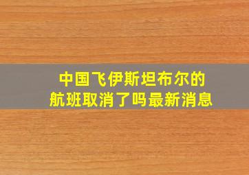 中国飞伊斯坦布尔的航班取消了吗最新消息