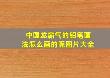 中国龙霸气的铅笔画法怎么画的呢图片大全