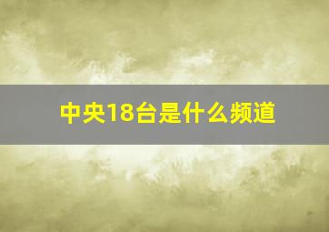 中央18台是什么频道