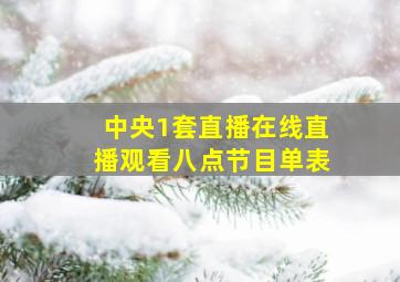 中央1套直播在线直播观看八点节目单表