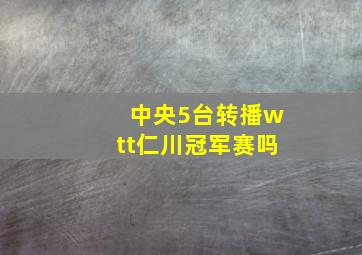 中央5台转播wtt仁川冠军赛吗