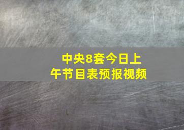 中央8套今日上午节目表预报视频