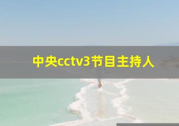 中央cctv3节目主持人