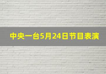 中央一台5月24日节目表演