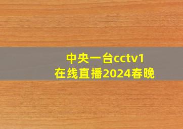 中央一台cctv1在线直播2024春晚