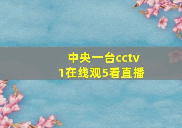 中央一台cctv1在线观5看直播