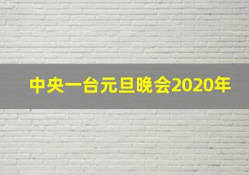 中央一台元旦晚会2020年