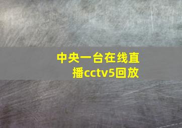 中央一台在线直播cctv5回放