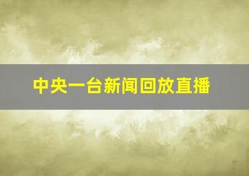 中央一台新闻回放直播