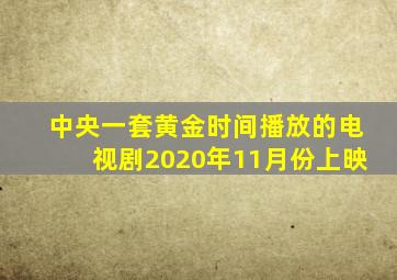 中央一套黄金时间播放的电视剧2020年11月份上映