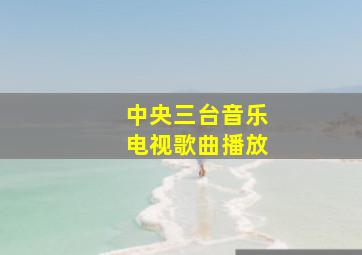 中央三台音乐电视歌曲播放