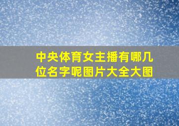 中央体育女主播有哪几位名字呢图片大全大图