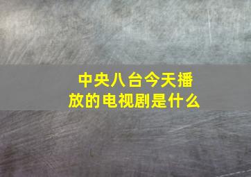 中央八台今天播放的电视剧是什么