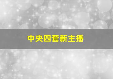 中央四套新主播