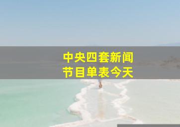 中央四套新闻节目单表今天