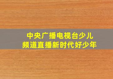 中央广播电视台少儿频道直播新时代好少年