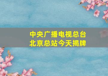 中央广播电视总台北京总站今天揭牌