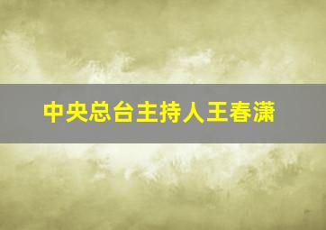 中央总台主持人王春潇