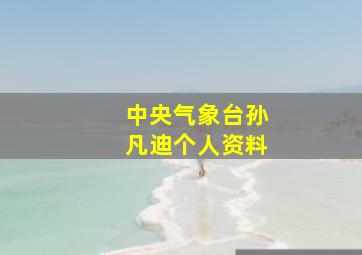 中央气象台孙凡迪个人资料