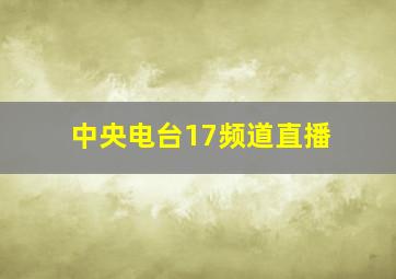 中央电台17频道直播