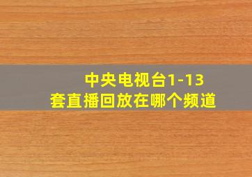 中央电视台1-13套直播回放在哪个频道