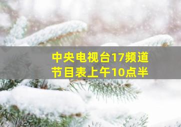 中央电视台17频道节目表上午10点半