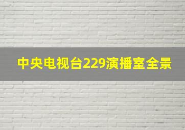 中央电视台229演播室全景