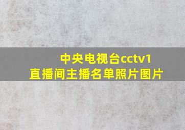 中央电视台cctv1直播间主播名单照片图片