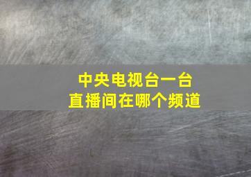 中央电视台一台直播间在哪个频道