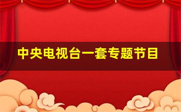 中央电视台一套专题节目