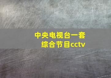 中央电视台一套综合节目cctv